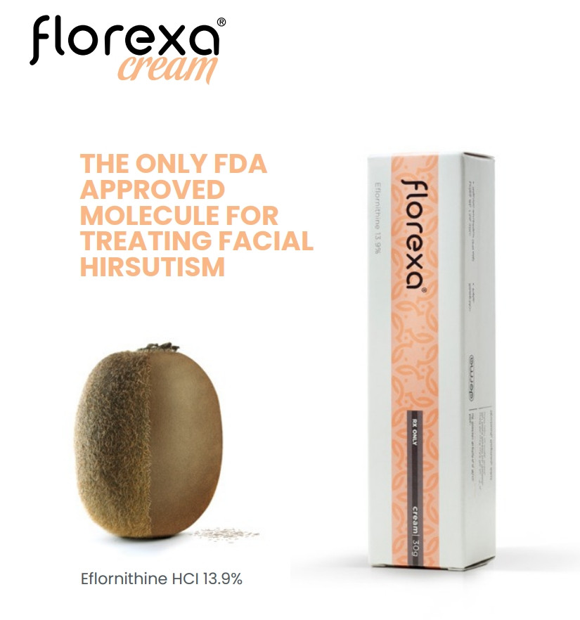 فلوريكسا  كريم وجه أملس  بلا شعر من ديرما بيلا | THE ONLY FDA  APPROVED  MOLECULE FOR  TREATING FACIAL  HIRSUTISM