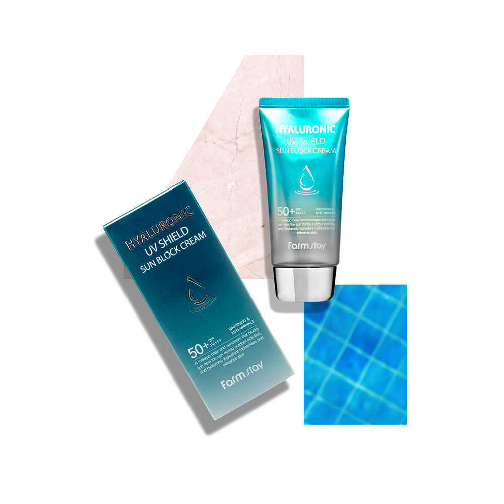 كريم  هيالورونيك  للحماية من أشعة الشمس فوق البنفسجية من فارم ستاي |  FARMSTAY HYALURONIC UV SHIELD SUN BLOCK CREAM