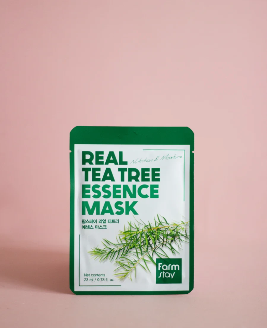 ماسك  للوجه بخلاصة شجرة  الشاي مكونه من ( 10 قطع ) من فارم ستاي  |  Farmstay Real Tea Tree Essence Mask 10-Piece Set