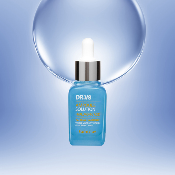 سيرم مرطب للوجه  بثلاث  صيغ من الهيلورينيك اسيد  دكتور في 8 من فارم ستاي | Farmstay Dr. V8 Ampoule Solution Hyaluronic Acid